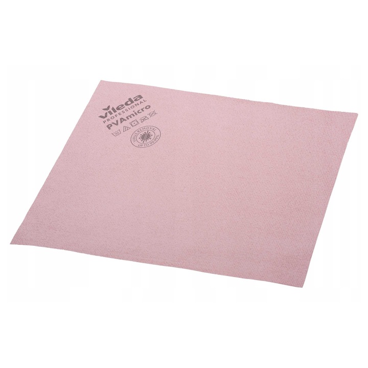 Laveta Vileda Professional PVA Micro, rosie, 38x35cm, set 1 bucata