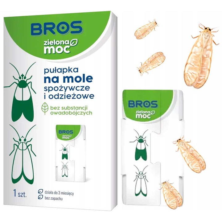 Pulapca pentru moli alimentari si de imbracaminte, Bros, fara substante insecticide, 1 set