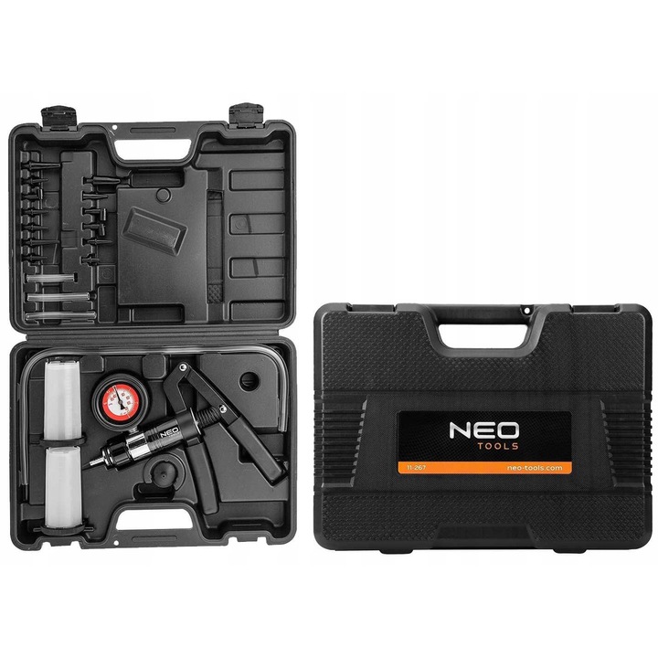 Set pentru Uklady Ciesnienia/Podcisnienia, NEO, manometru -1 la 3 bar, valiza