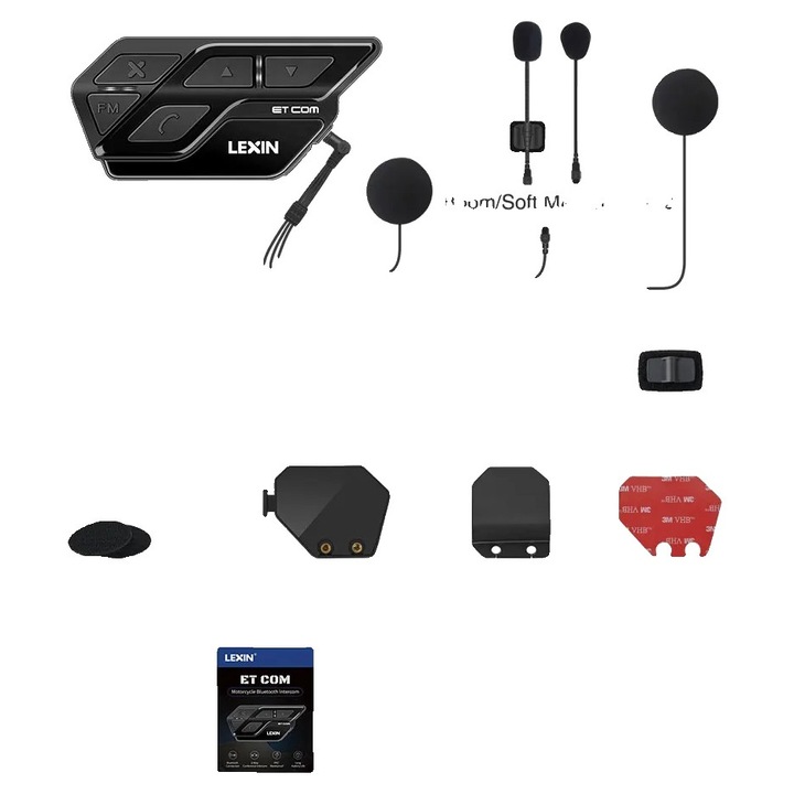 Intercom pentru Casca, Bluetooth 5.0, set 2PC, impermeabil, 9.5x2x5cm