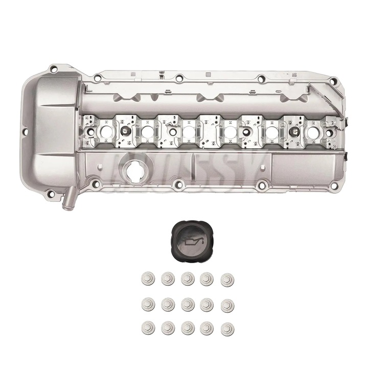 Capac supapa din aluminiu pentru BMW M52 si M54, compatibilitate OE 11121432928, set cu garnitura