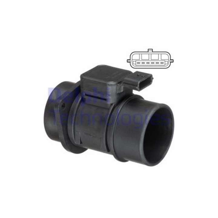 Delphi AF10503-12B1 levegőérzékelő, 6 tűs, 12V, fekete