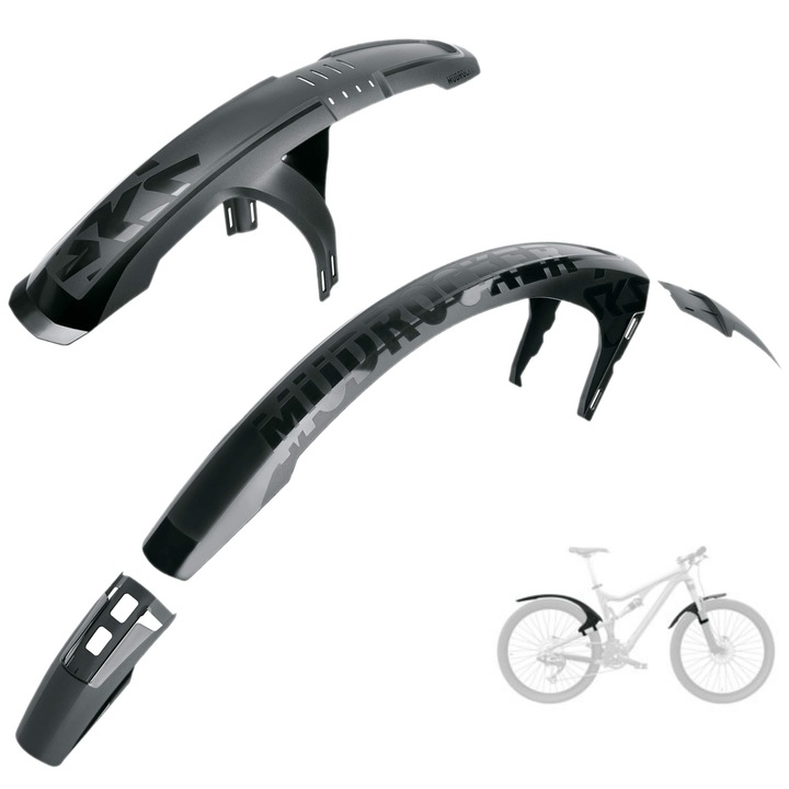 Комплект калници за велосипед SKS Mudrocker, 27.5/29", пластмаса, бърз монтаж