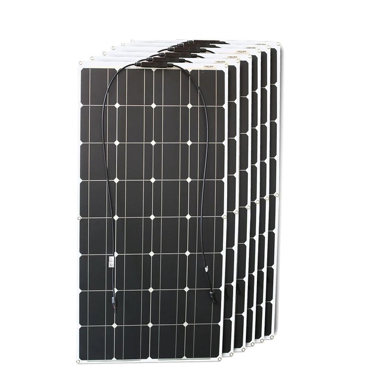 Panou solar flexibil 600W, eficienta ridicata, impermeabil, dimensiuni 1050x530x2.5mm, set inclus