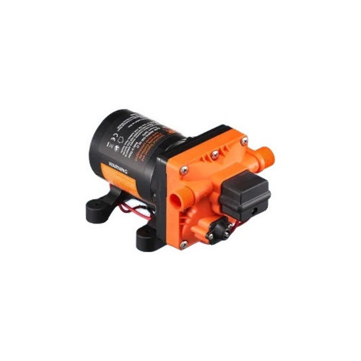 Pompa de diafragma VEVOR 3.0 GPM, 50 PSI, set cu adaptoare pentru furtun, banda de etansare, 21x13.8x12.5cm