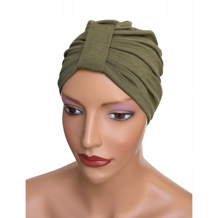 Turban dama Emma, kaki, bambus
