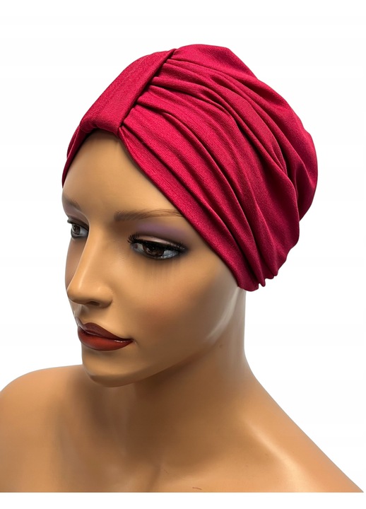 Дамски тюрбан Eva Design Emma 247a, вискоза, малиново розов, универсален размер 54-61 см
