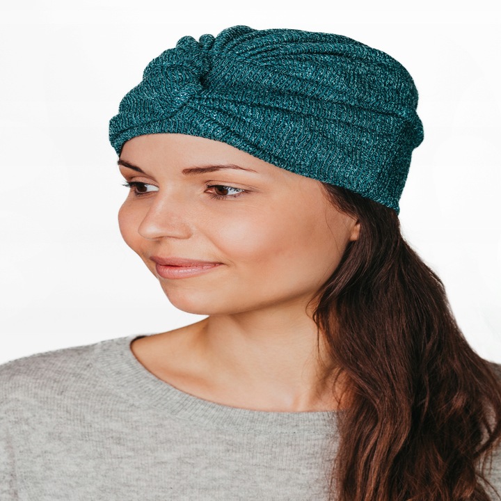 Turban Dama Sara Elegant, Caciula de Femei Confortabila, din Viscoza 94% si Elastan 6%, Multicolor, Dimensiune Universala, Accesoriu Chic, Stil Modern, Perfect pentru Orice Sezon, Versatil si Calitate Premium eMAG