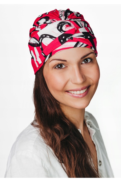 Turban dama Sara 440, caciula marszczona din viscoza, universal, produs in Polonia