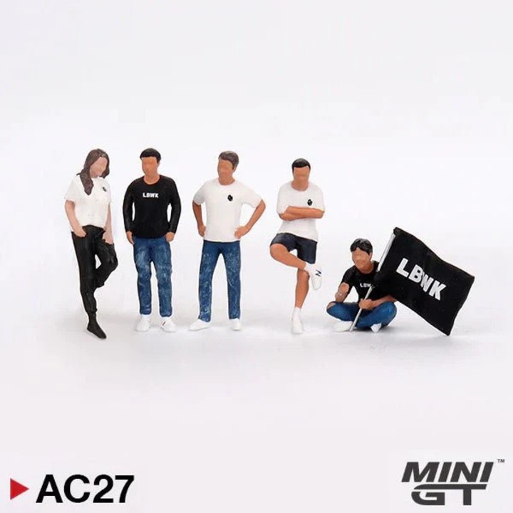 Kiegészítők: Figurák szett 5 Liberty Walk Team MGTAC27, 1:64 Mini GT