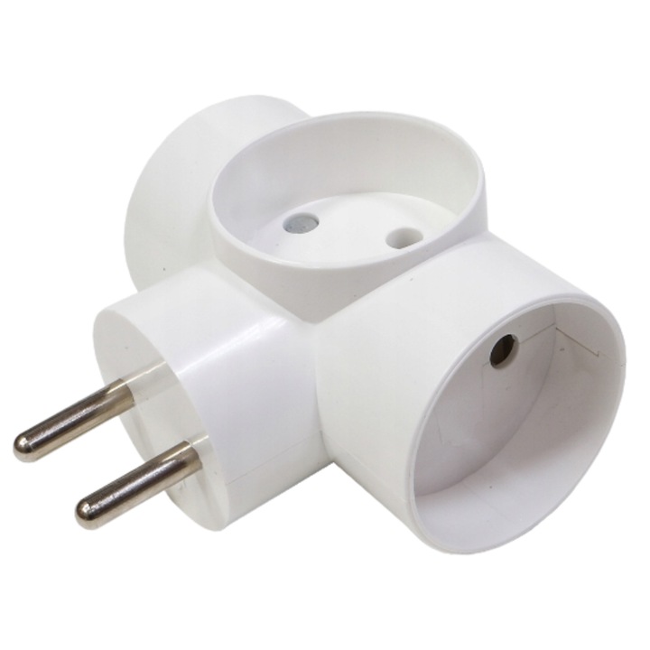 Удължителен кабел ABEX R-30, 3 гнезда, бял, 230V