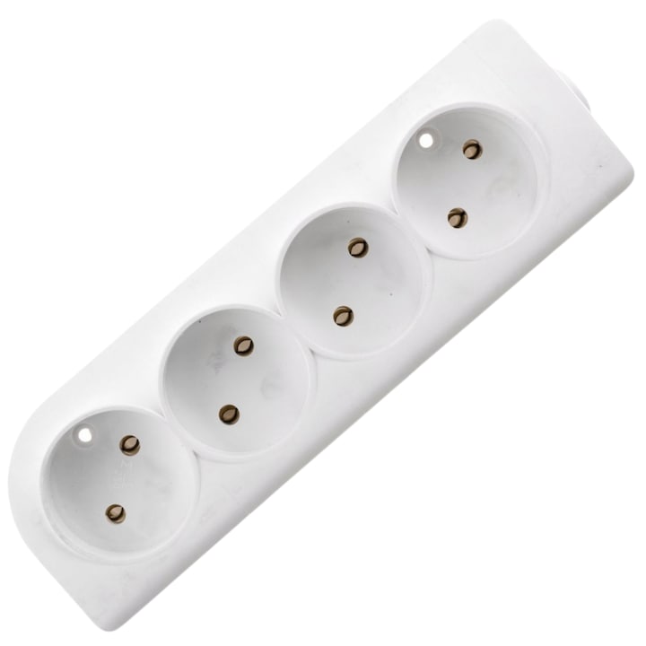 Удължителен кабел Elgotech, 4 гнезда, 16A, 230V, сив, 1 брой