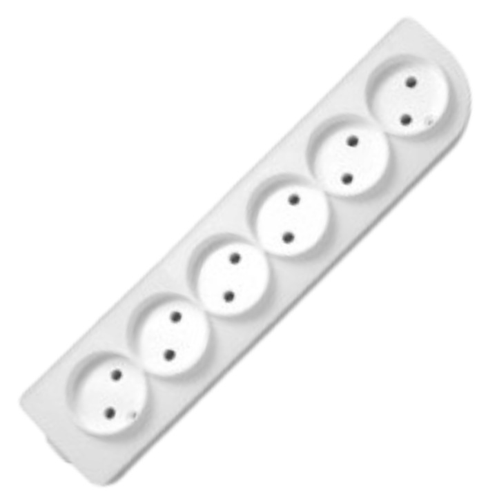 Удължителен кабел Elgotech, 6 гнезда, 230V, 16A, IP20, 1 брой
