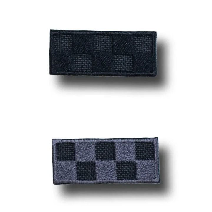 Plasture adeziv, Arco, model sah, negru/gri, 2 buc