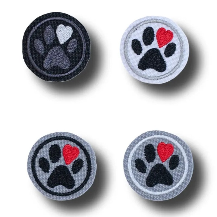 Set patch adezivi, Arco, negru/gri, 4 buc