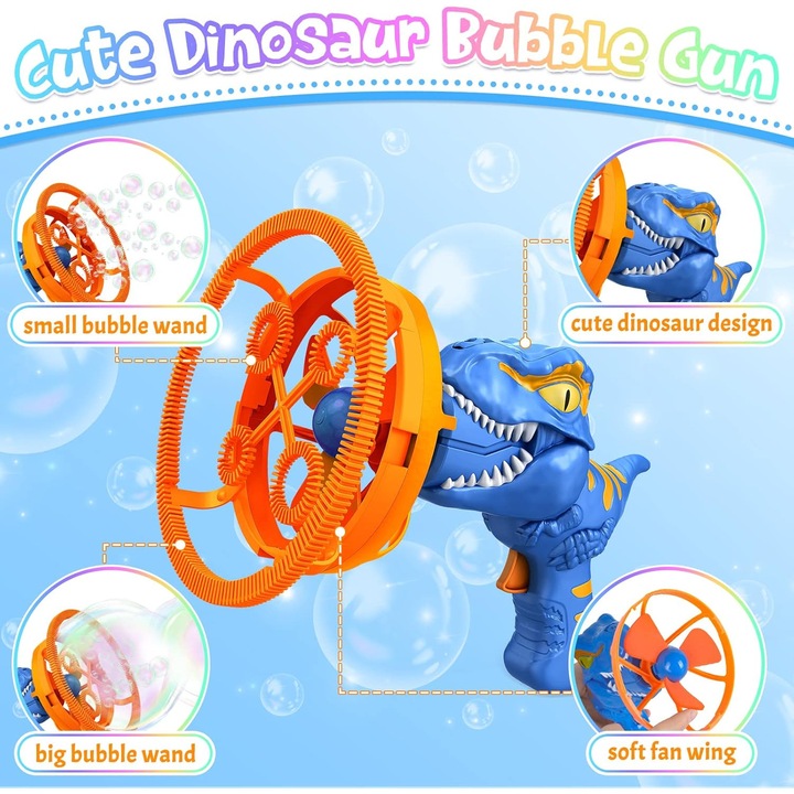 Pistol de Bule, set cu lichid, 100ml, culori RGB, pentru copii 3+