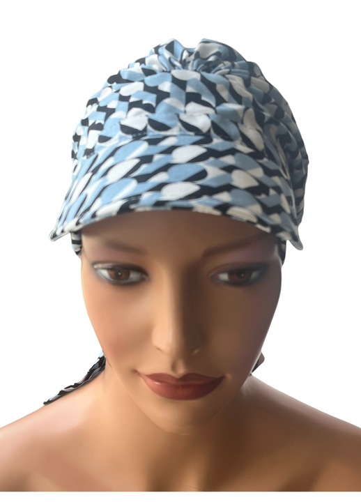 Turban dama Eva Design, model Tess, cu dascal, din viscoza, universal, 25cm