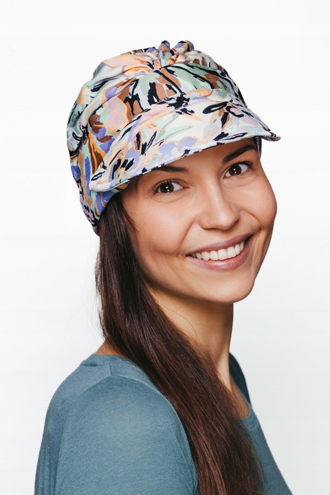 Turban dama Eva Design, cu dascal, viscoza, universal, 25cm, protectie UV