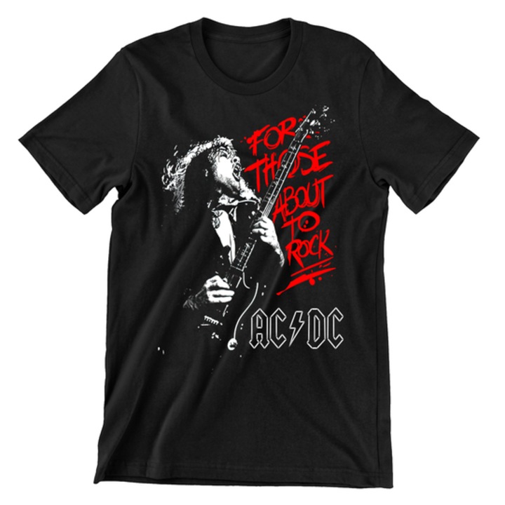 Gyerek póló, Prestige-Boutique, Rock Bands 34, ACDC, Fekete
