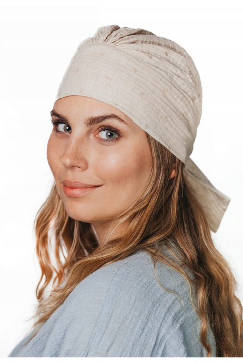 Turban dama, Eva Design, bej natural