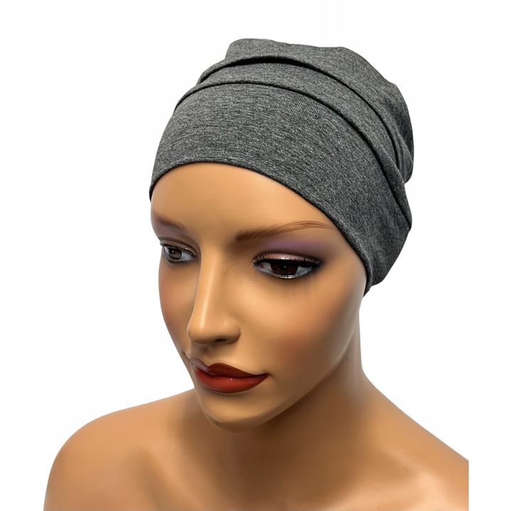 Caciula turban Celestyna, viscoza, universal, pentru sport si dupa chimioterapie, culoare bazalt