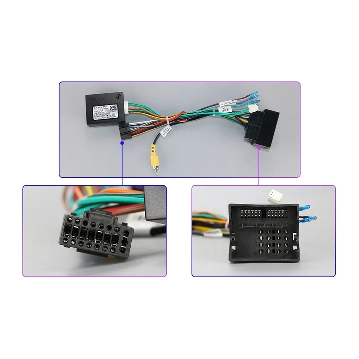 Univerzális autós multimédia kábel, 2,5"-os kijelzővel, FIAT kompatibilis, dupla DIN kialakítás