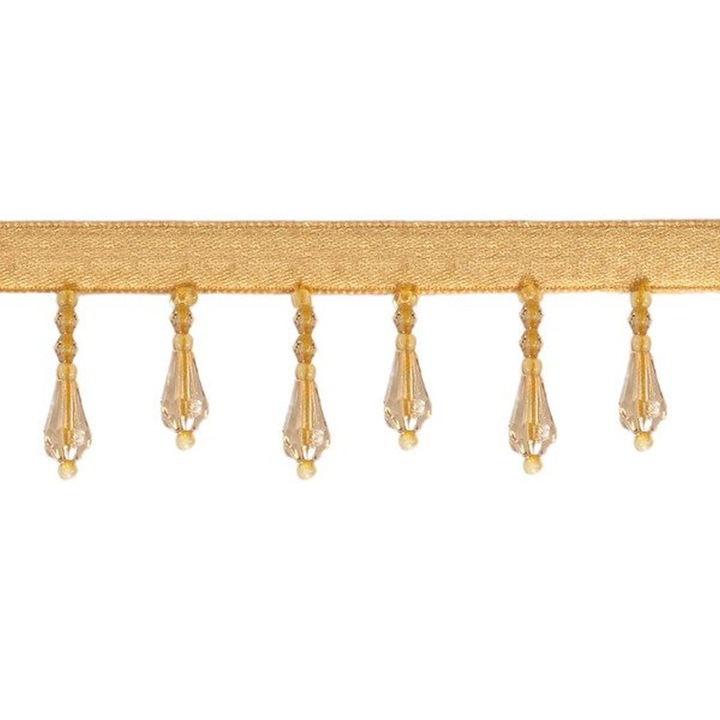 Banda cu margele Kufer TK-902, 10mm, auriu, 35mm