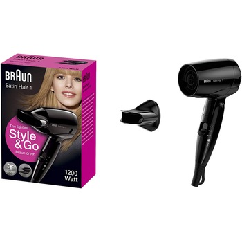 Uscator de par Braun Satin Hair HD 130, 1200 W, 2 Trepte temperatura, Negru Uscator de par Braun Satin Hair HD 130, 1200 W, 2 Trepte temperatura, Negru