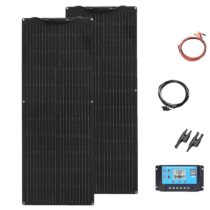 Panou solar flexibil, 12V 160W, eficienta 24%, dimensiuni 1000x400x3mm, utilizare in aer liber