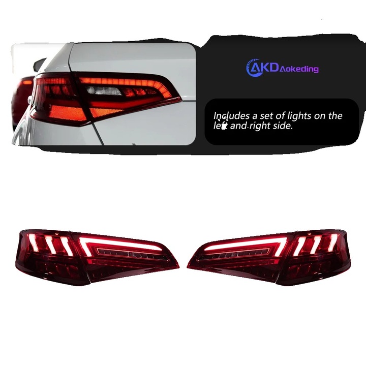 Задна светлина Audi A3 Sportback 2013-2020, LED, червена, ABS материал, множество функции