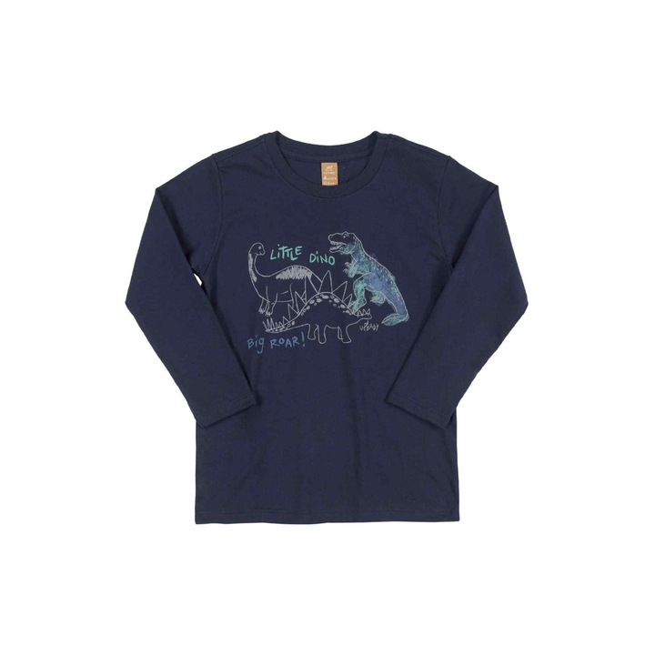 Bluza baieti, Up Baby, bumbac, bleumarin, 140 CM