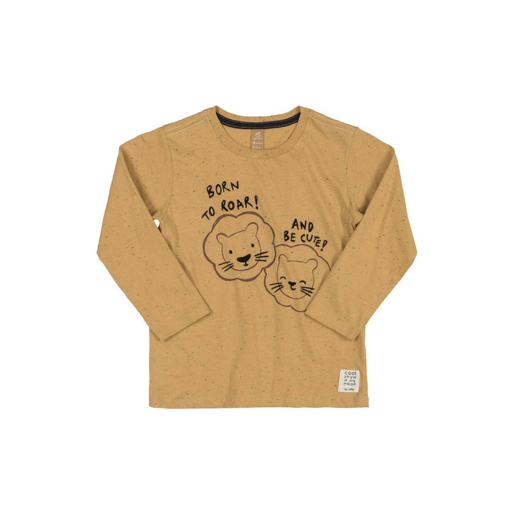 Bluza baieti, Up Baby, bumbac/poliester, portocaliu