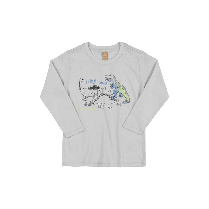 Bluza baieti, Up Baby, bumbac, gri