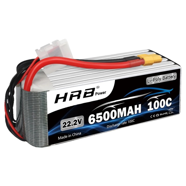Baterie Lipo 22.2V, 6500mAh, 100C, XT60, 155x50x58mm, 1PC