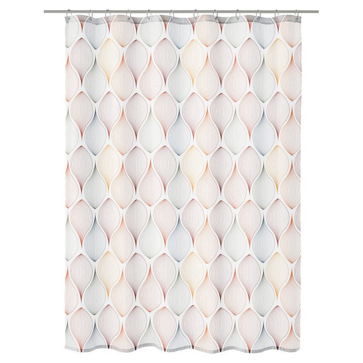 Perdea dus model abstract, multicolor, poliester, 180x200cm