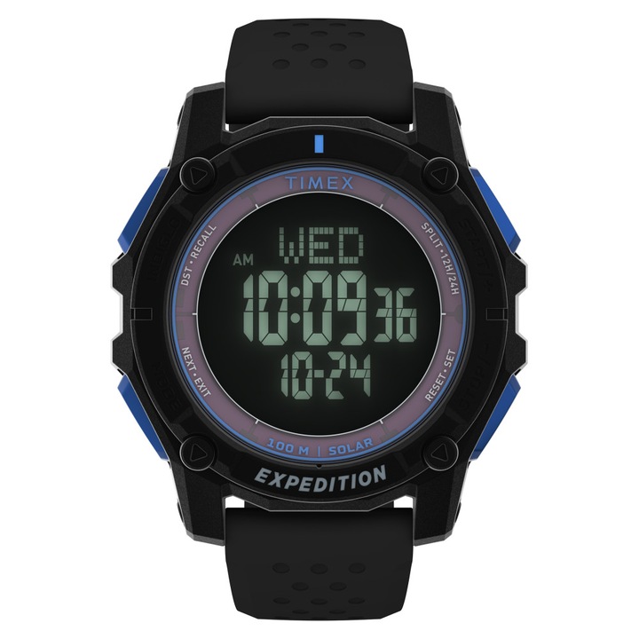 Ceas barbatesc, Timex Expedition Ridge Solar, 49mm, negru