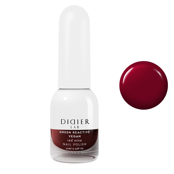 Lac de unghii Didier Lab, Vegan, Red Wine, 10ml