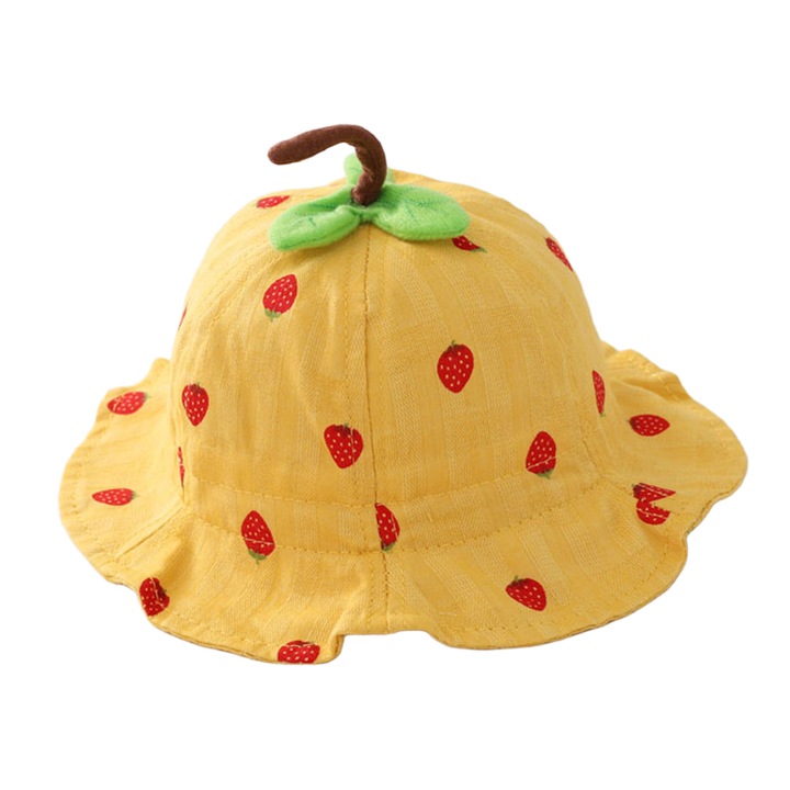Napkalap, pamut, sárga, 48cm-50cm
