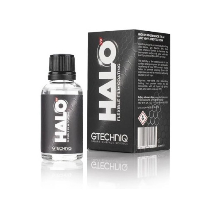 Gtechniq Halov2 autófólia védőoldat 30ml, PPF és PVC felületekre, foltálló, vízlepergető