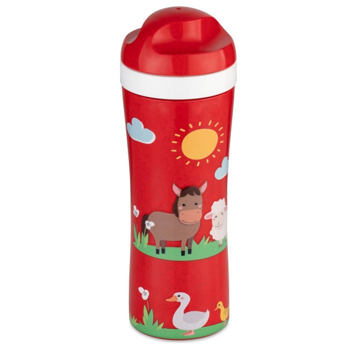 Gyerek kulacs, OASE, 425ml, KOZIOL - bio piros