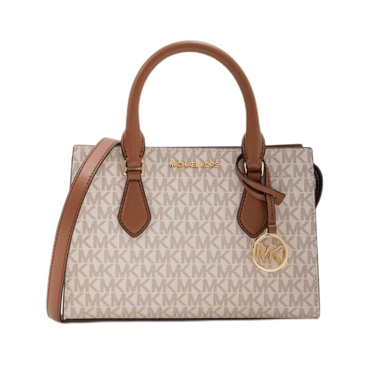 Michael Kors Sheila kis keresztpántos táska vegán bőrből, vanília színben