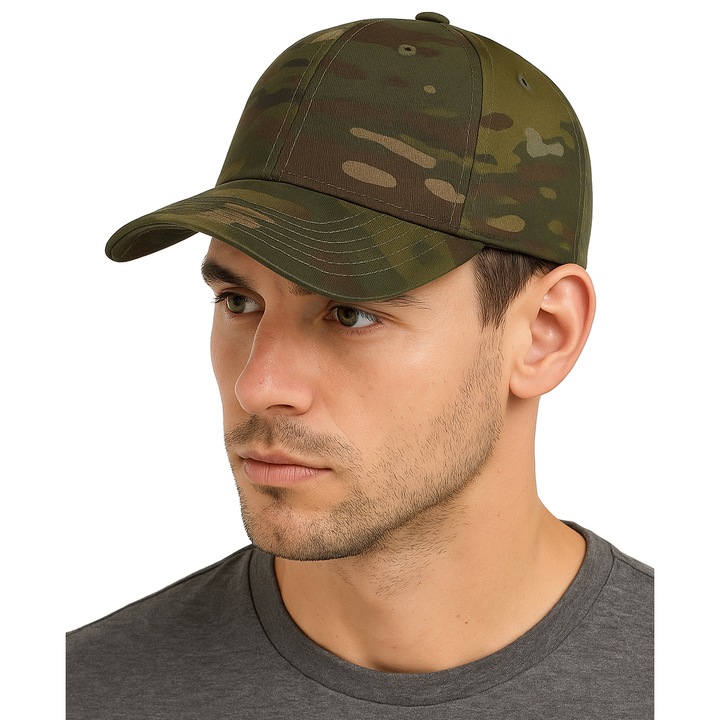 Sapca baseball unisex, Moramo, 5240, Bumbac/Poliester, Snapback, Reglabila, Military