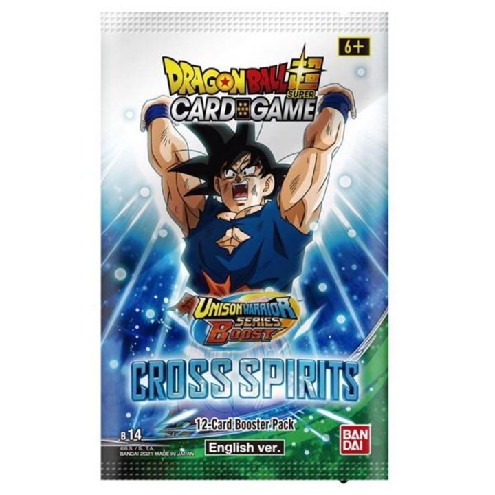 Комплект от 12 карти Bandai, DragonBall Super Card Game - Unison Warrior Series Cross Spirits B14 - бустер