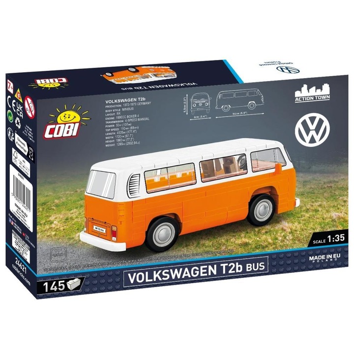 Set de Construit Volkswagen T2b Bus, 145 piese