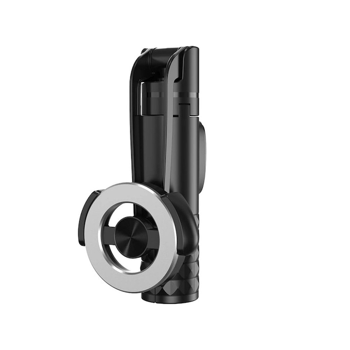 Selfie Stick MagSafe WiWU WI-SE014 cu Telecomanda Bluetooth, Extensibil, Negru