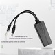 Разделител Gigabit PoE 48V към 12V, 1.2A, DC конектор, черен