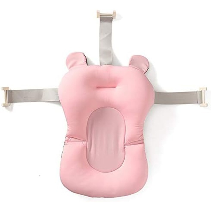 Pernuta cadita pentru copii, AYSTOAYS®, atasabila la cadita, Design Ergonomic, multifunctionala, 43x30 cm, roz