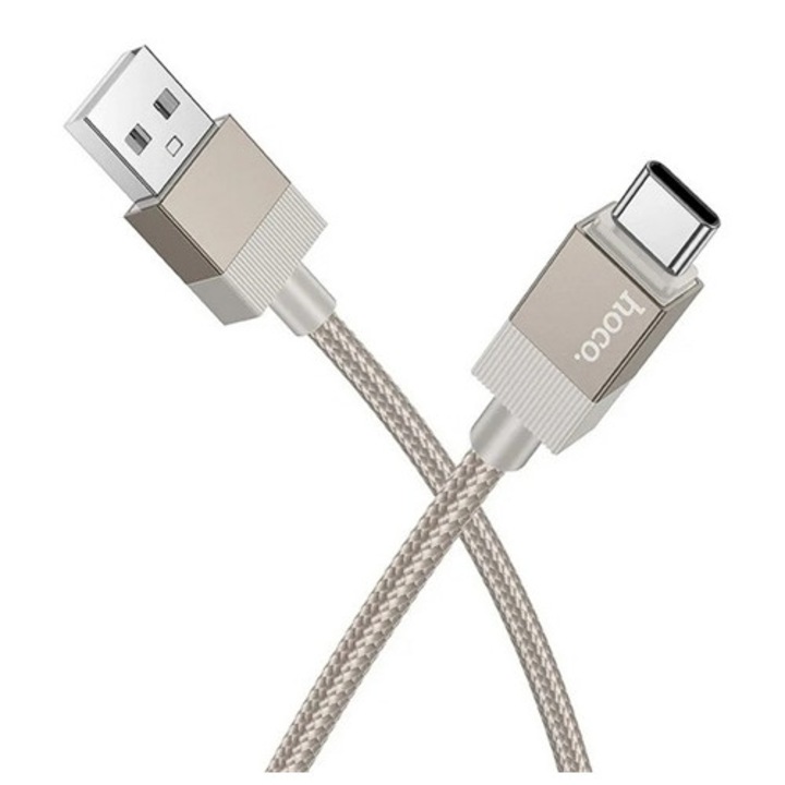 Hoco x110 adatkábel, usb - type-c, 15w, gyorstöltő, 100cm, cipőfűző, arany