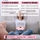 Aparat centura pentru masaj si incalzire, 4 niveluri de vibratie pentru masaj, 3 niveluri reglabile de caldura, zgomot redus, compact si portabil, pentru alinierea durerilor menstruale, abdominale si lombare, alb