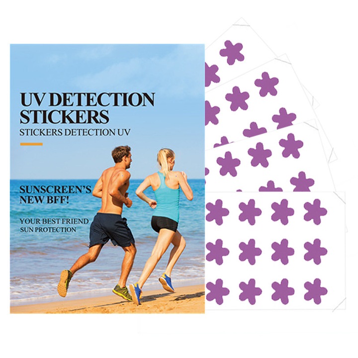Комплект от 48 UV стикера за слънцезащита, тяло, SPF 50++, за деца и жени, хипоалергенен, 12-часово действие